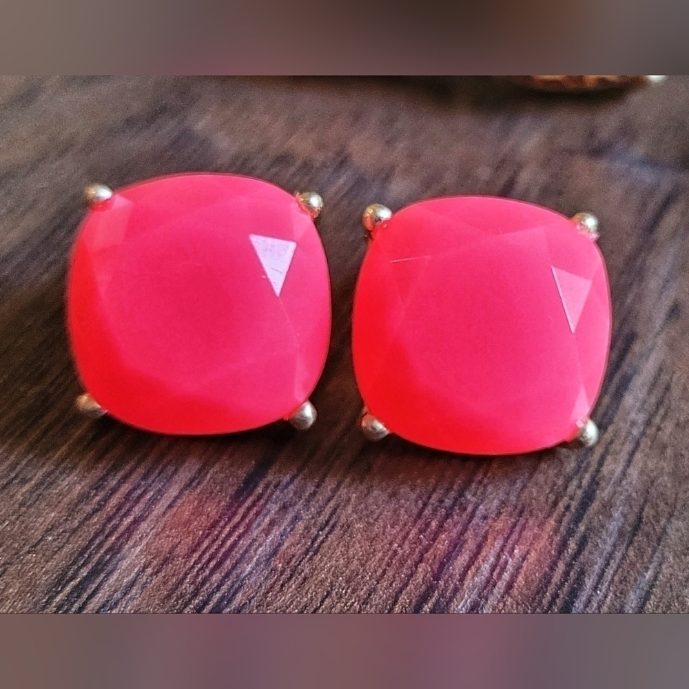 Watermelon Large Acrylic Gem Statement Studs